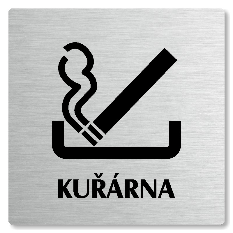 Kuřárna, 80x80mm, stříbrná, Nevada